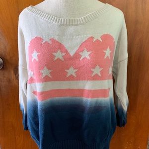 American Eagle Women’s Sweater Heart Tie Dye Sz M